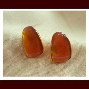 Vintage Brassy Post Earrings